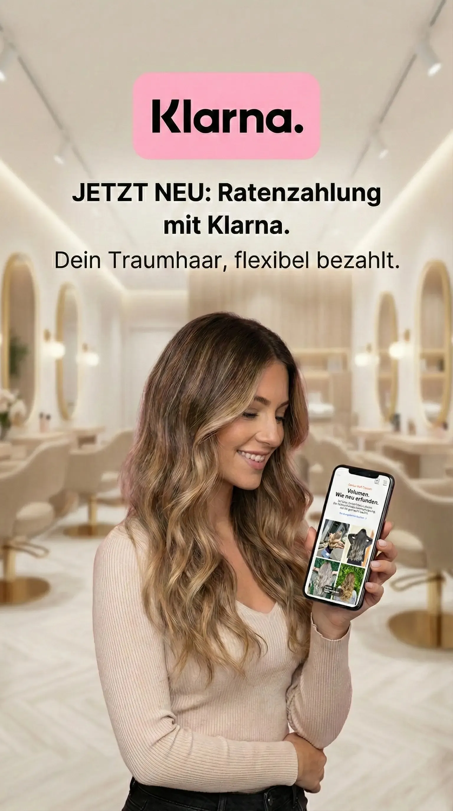 Klarna Ratenzahlung beim Friseur Chic & Chill – flexibel und zinsfrei bezahlen in allen Salons.